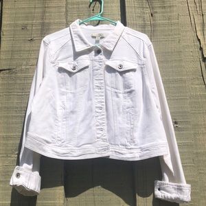 Denim Cato brand white denim jacket